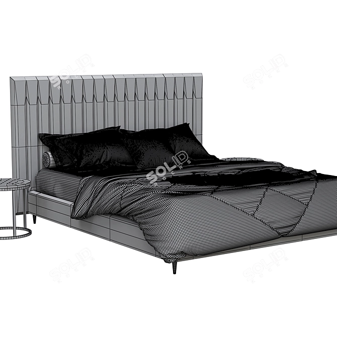 Elegant Clay Maison Bed 3D model image 3