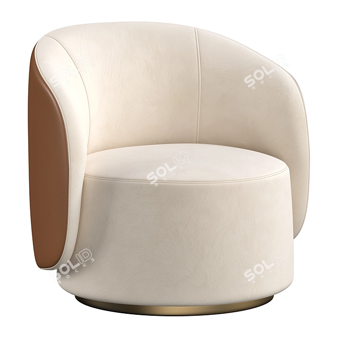 Luxurious Fendi Casa Anabelle Armchair 3D model image 1