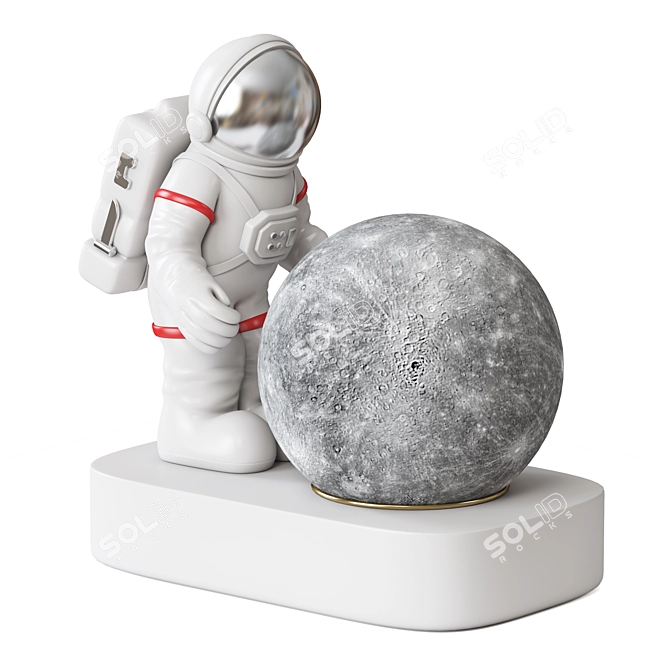  Stellar Glow Astronaut Lamp 3D model image 1