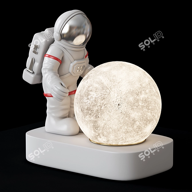  Stellar Glow Astronaut Lamp 3D model image 2