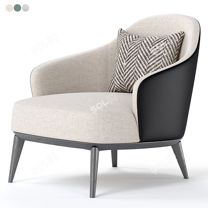 Luxury Leslie Armchairs - Elegant Minotti Design 3D model image 10