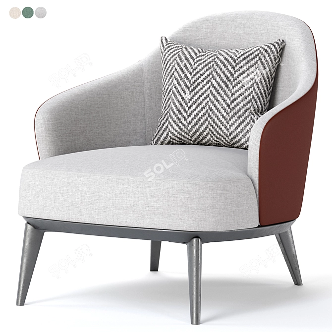 Luxury Leslie Armchairs - Elegant Minotti Design 3D model image 13