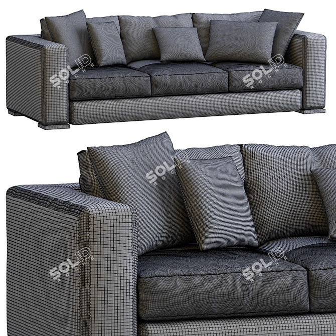 Sleek Arthur Sofa by Jesse 3D model image 4