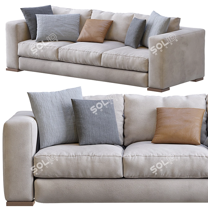 Sleek Arthur Sofa by Jesse 3D model image 6