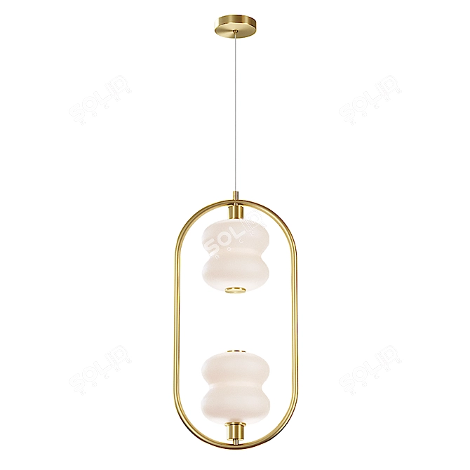 Elegant ALDA RING Pendant Lamp 3D model image 2