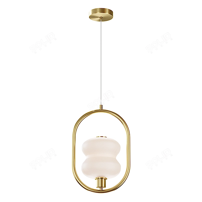 Elegant ALDA RING Pendant Lamp 3D model image 3