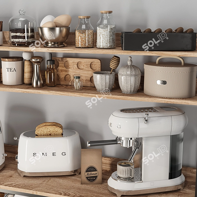 High-Quality Kitchen Accessories Set 3D model image 3