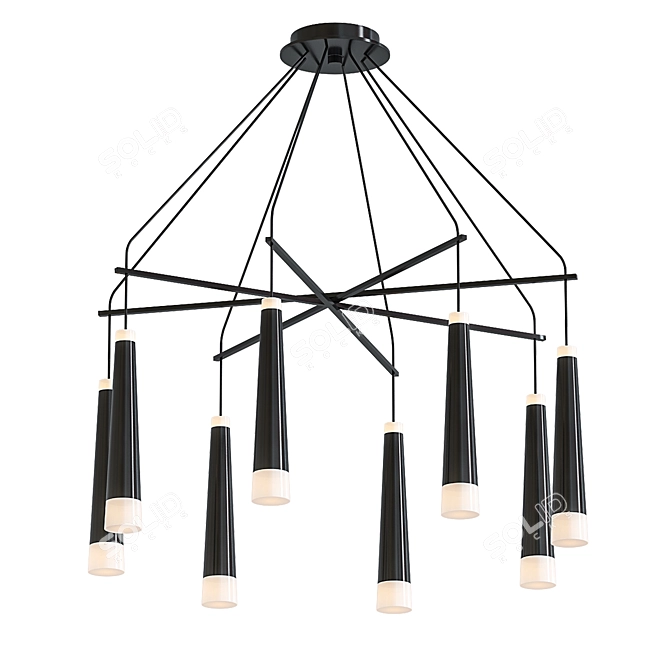 Elegant Simone Chandelier 3D model image 1