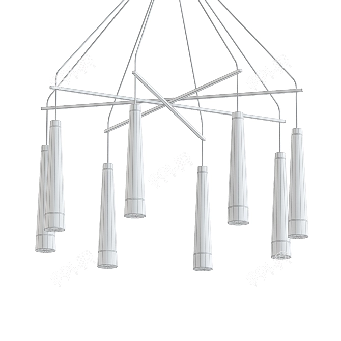 Elegant Simone Chandelier 3D model image 2