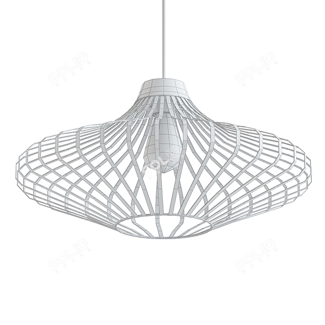 Vintage Industrial Hanging Light 3D model image 2