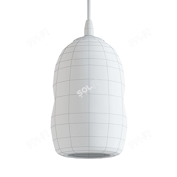 Sleek Blue Pendant Light 3D model image 2