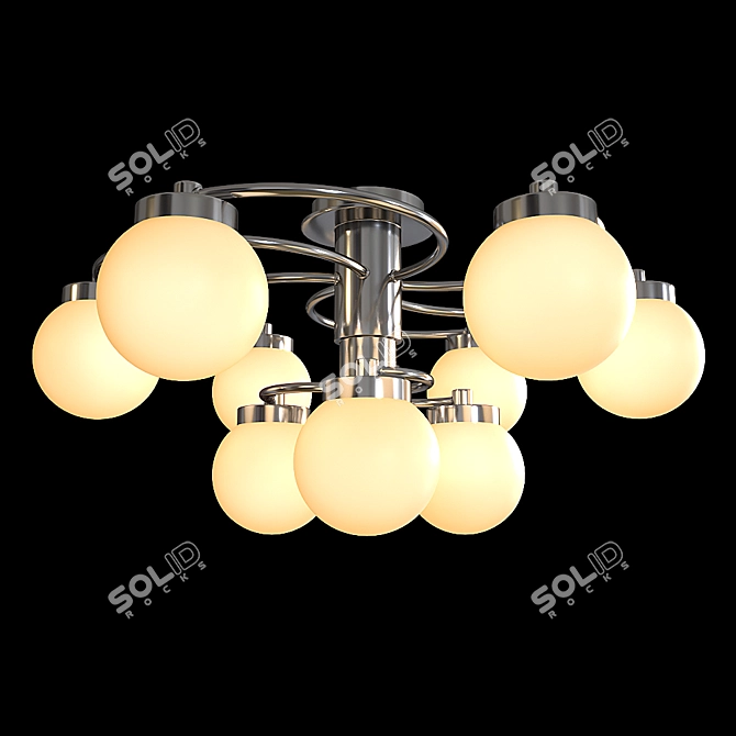 Cloud A8170pl-9ss: Elegant Ceiling Chandelier 3D model image 1