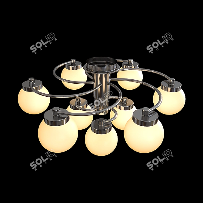 Cloud A8170pl-9ss: Elegant Ceiling Chandelier 3D model image 3