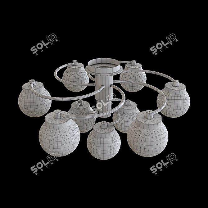 Cloud A8170pl-9ss: Elegant Ceiling Chandelier 3D model image 4