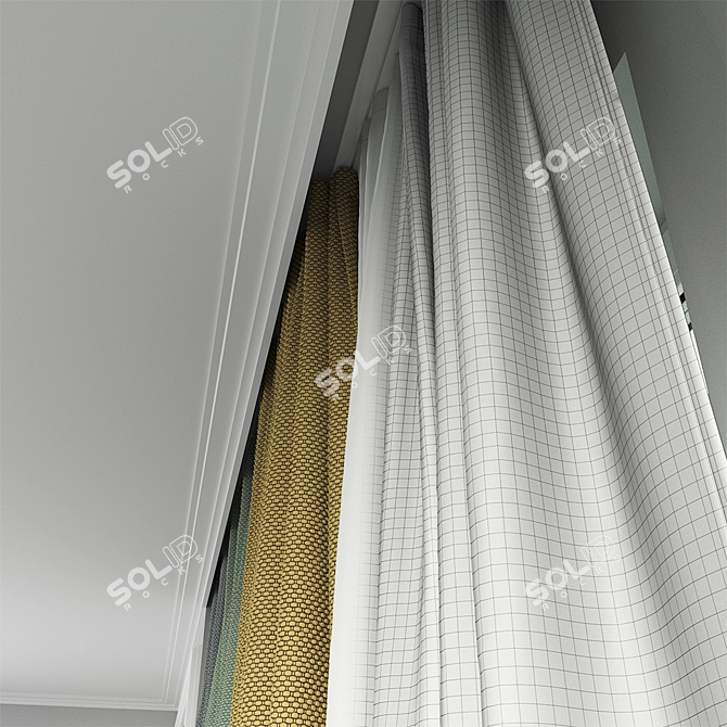 Product Title: Maharam Merit Portiere Fabric 3D model image 3