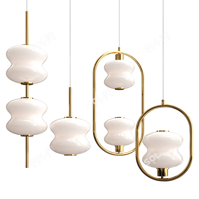 Elegant ALDA Collection Lamps 3D model image 1