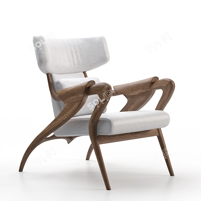 Elegant Isadora Armchair by Agrippa 3D model image 1