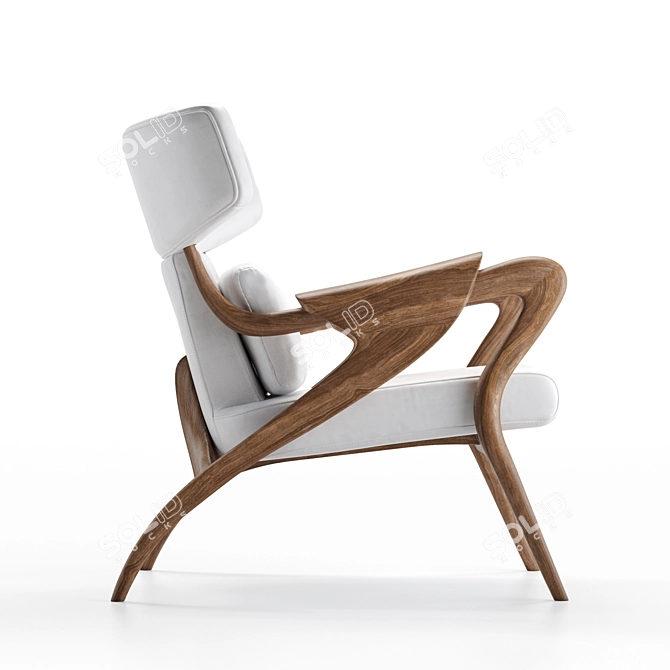 Elegant Isadora Armchair by Agrippa 3D model image 2