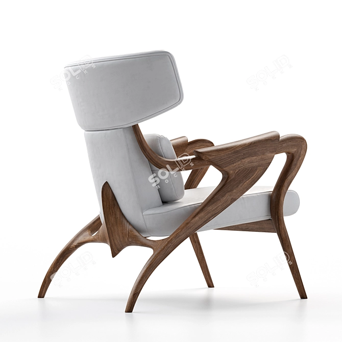 Elegant Isadora Armchair by Agrippa 3D model image 4