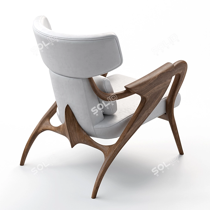 Elegant Isadora Armchair by Agrippa 3D model image 5