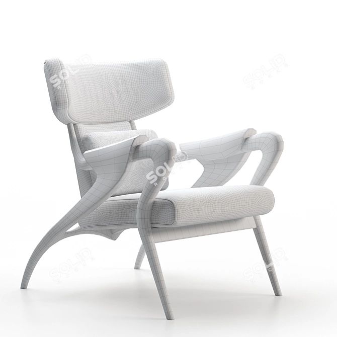 Elegant Isadora Armchair by Agrippa 3D model image 7