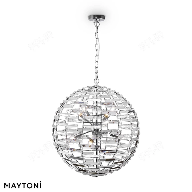 Crystal Geometric Pendant Lamp 3D model image 1