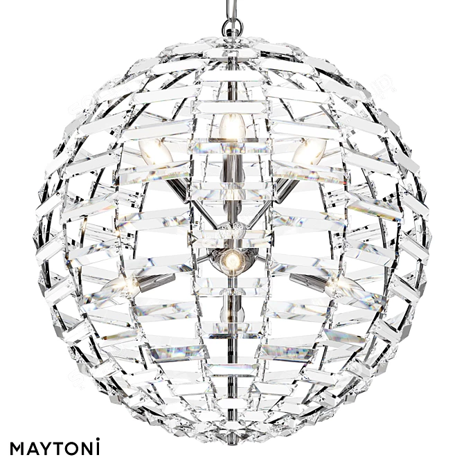 Crystal Geometric Pendant Lamp 3D model image 2