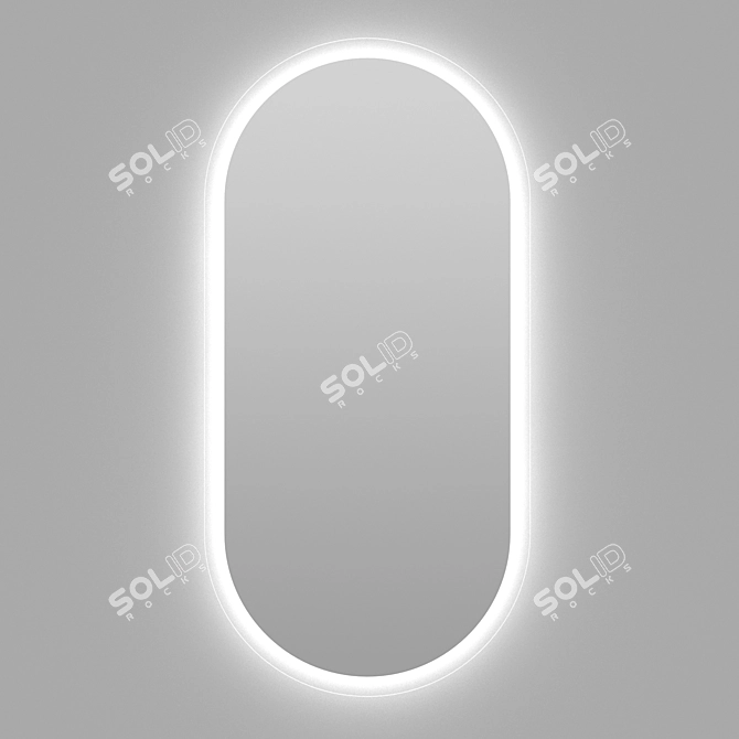 Illuminated OM Mirror with Matte Edging 3D model image 5