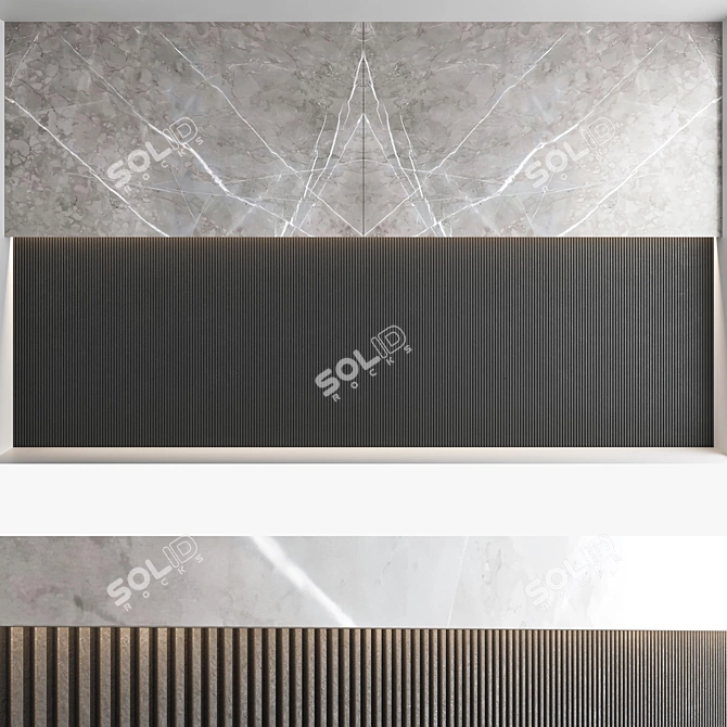 Modern Marble Wall Panel Set 3D model image 3