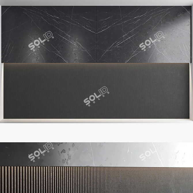 Modern Marble Wall Panel Set 3D model image 4