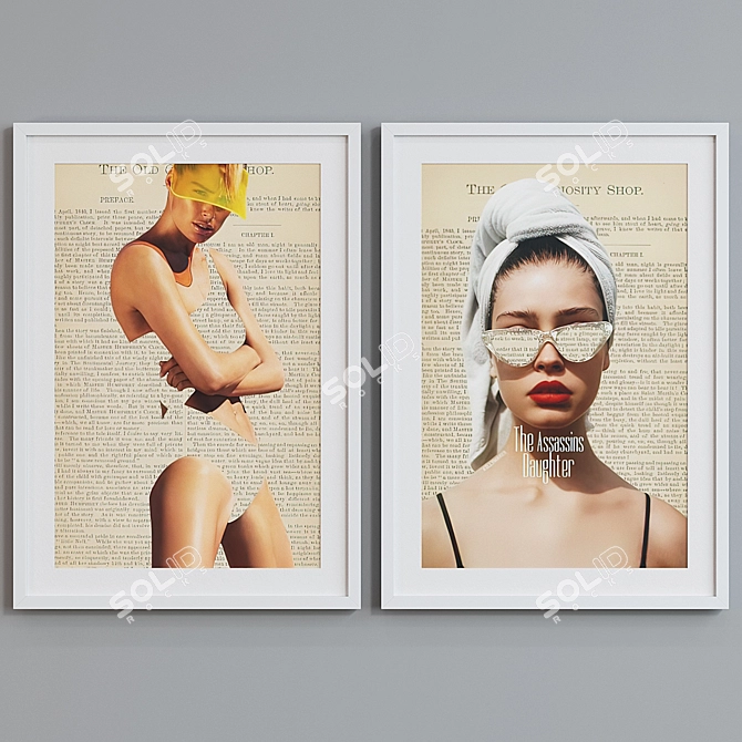 Modern Collage Picture Frame Set 3D model image 4