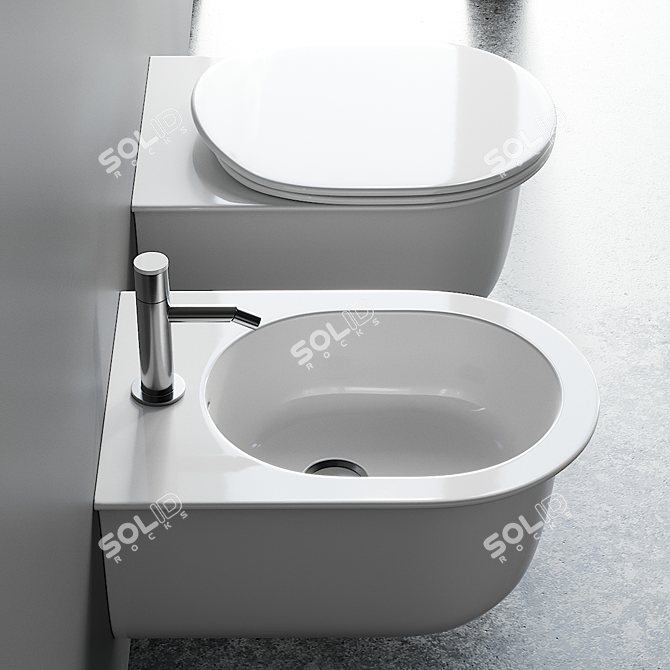 Artceram Chic Wall-hung WC & Bidet 3D model image 2