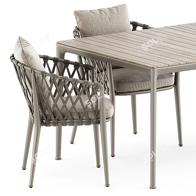 Outdoor Elegance: Erica Chair & Mirto Table 3D model image 2