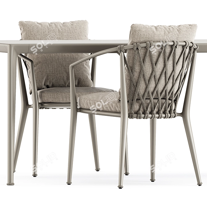 Outdoor Elegance: Erica Chair & Mirto Table 3D model image 3