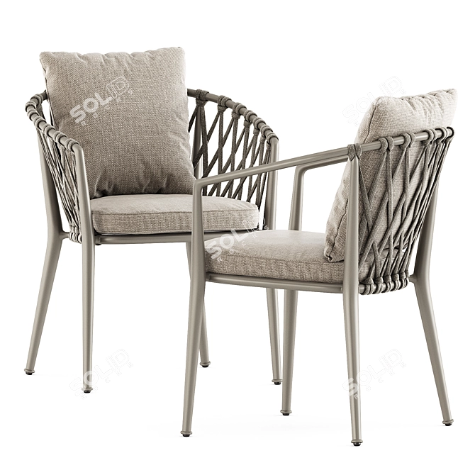 Outdoor Elegance: Erica Chair & Mirto Table 3D model image 4