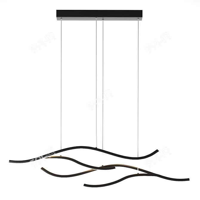 Modern Hanging Lamp | Height 1200, Width 1000 3D model image 2