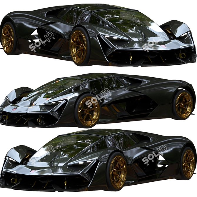 Ultra-Futuristic Lamborghini Terzo Millenio 3D model image 1