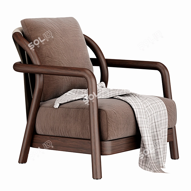 Modern Flexform Alison Armchair 3D model image 1