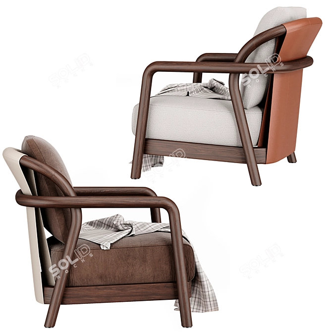 Modern Flexform Alison Armchair 3D model image 3