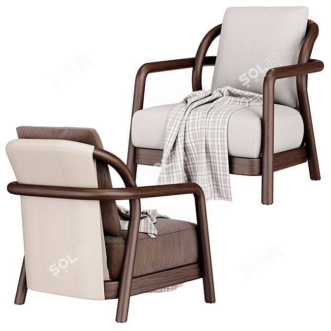 Modern Flexform Alison Armchair 3D model image 4