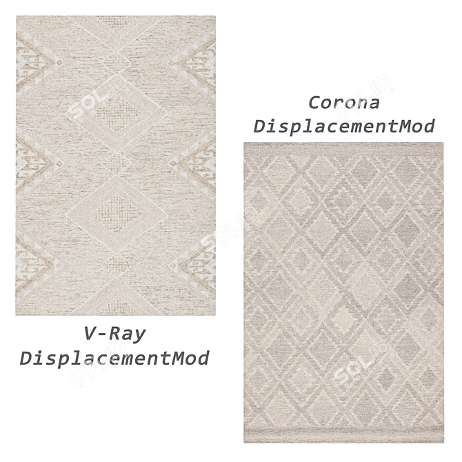 Versatile Rug Set: 6 Stunning Options 3D model image 4