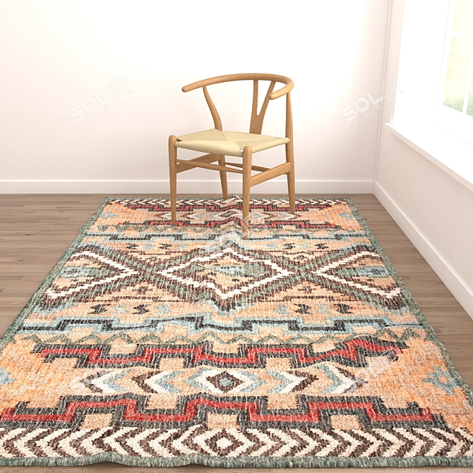 Versatile Rug Set: 8 Variations for Close-Up & Distance Shots 3D model image 5