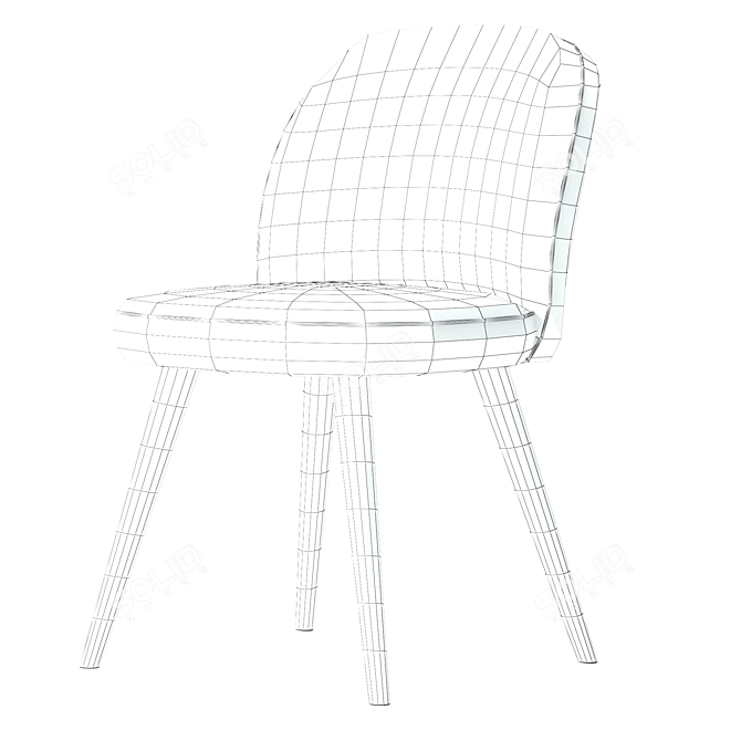 CANDY Chair TIROLO: Elegant Comfort in Vibrant Design 3D model image 5