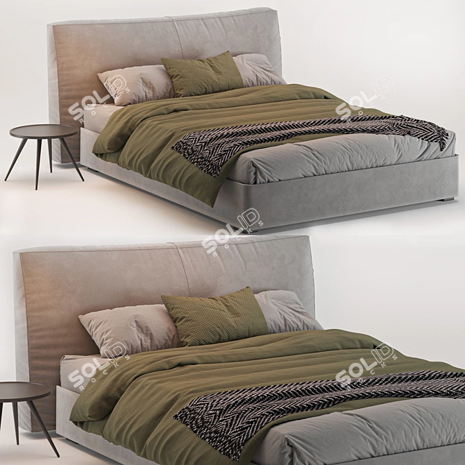 Flou MyPlace Bed 01: Modern Comfort 3D model image 2