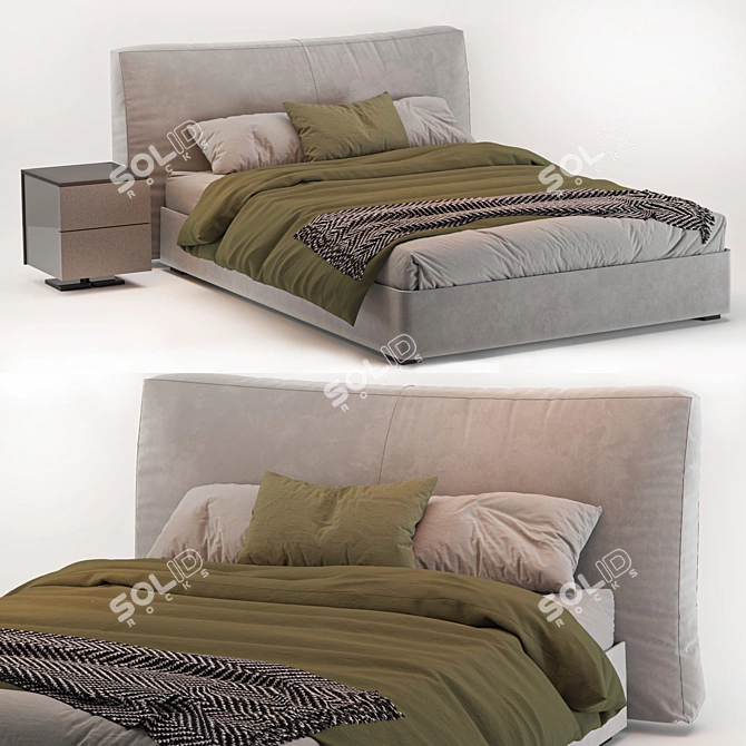 Flou MyPlace Bed 01: Modern Comfort 3D model image 7