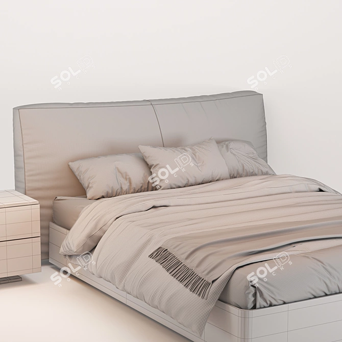 Flou MyPlace Bed 01: Modern Comfort 3D model image 10