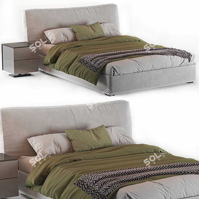 Flou MyPlace Bed 01: Modern Comfort 3D model image 12