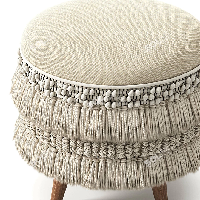 Boho Chic Morova Ottoman 3D model image 2