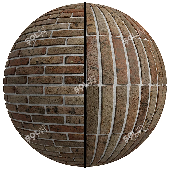 Rustic Brick PBR Texture | 4K 3D model image 1