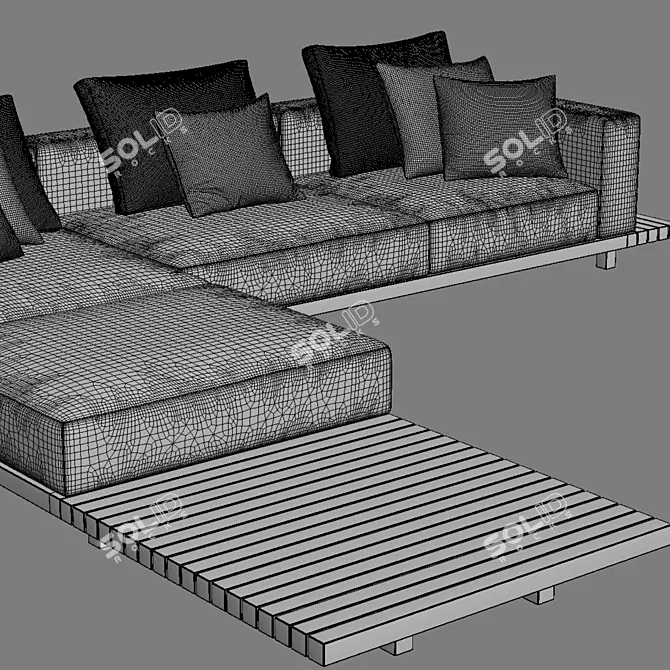 Tribu Vis-à-vis Sofa: Elegant and Stylish Seating 3D model image 4